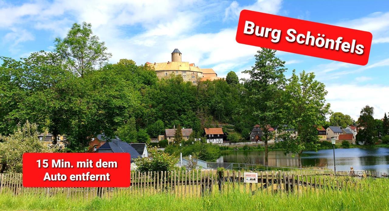 Ferienwohnung "Blick Mylau" - Naehe Freizeitpark Plohn & Weltgroesster Ziegelsteinbruecke Reichenbach im Vogtland Kültér fotó