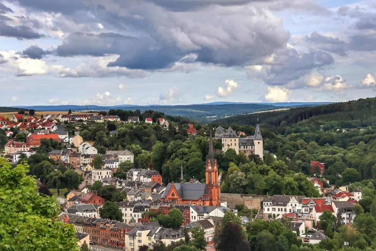 Ferienwohnung "Blick Mylau" - Naehe Freizeitpark Plohn & Weltgroesster Ziegelsteinbruecke Reichenbach im Vogtland Kültér fotó