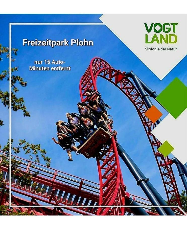 Ferienwohnung "Blick Mylau" - Naehe Freizeitpark Plohn & Weltgroesster Ziegelsteinbruecke Reichenbach im Vogtland Kültér fotó